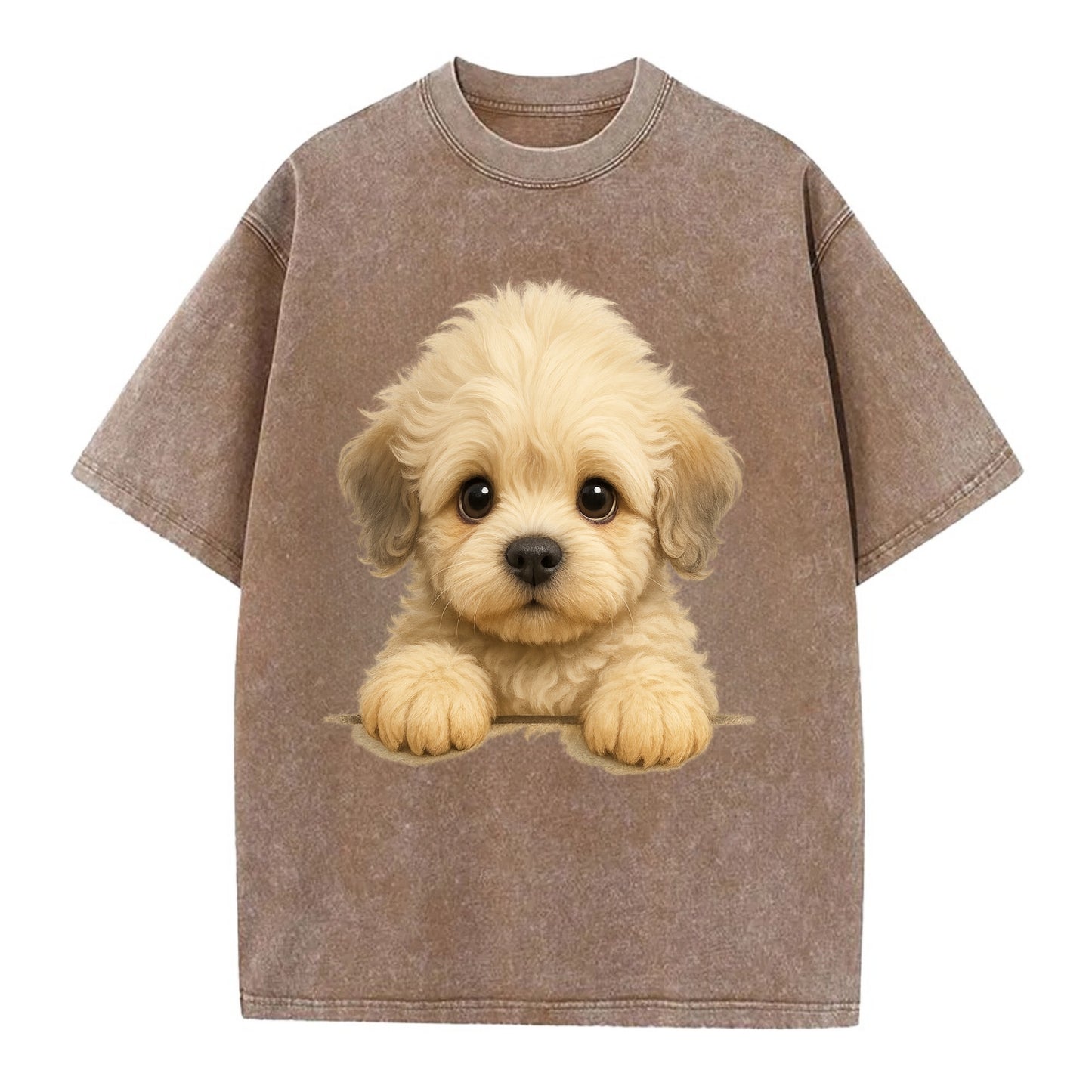Dandie Dinmont Terrier  - Vintage T-shirt - Brown