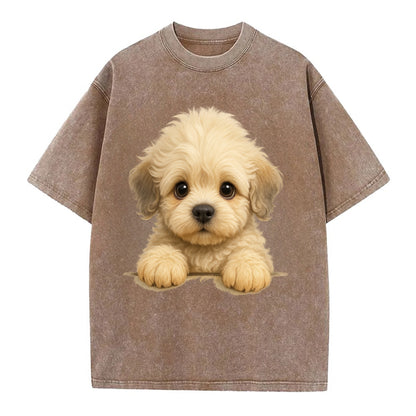 Dandie Dinmont Terrier  - Vintage T-shirt - Brown