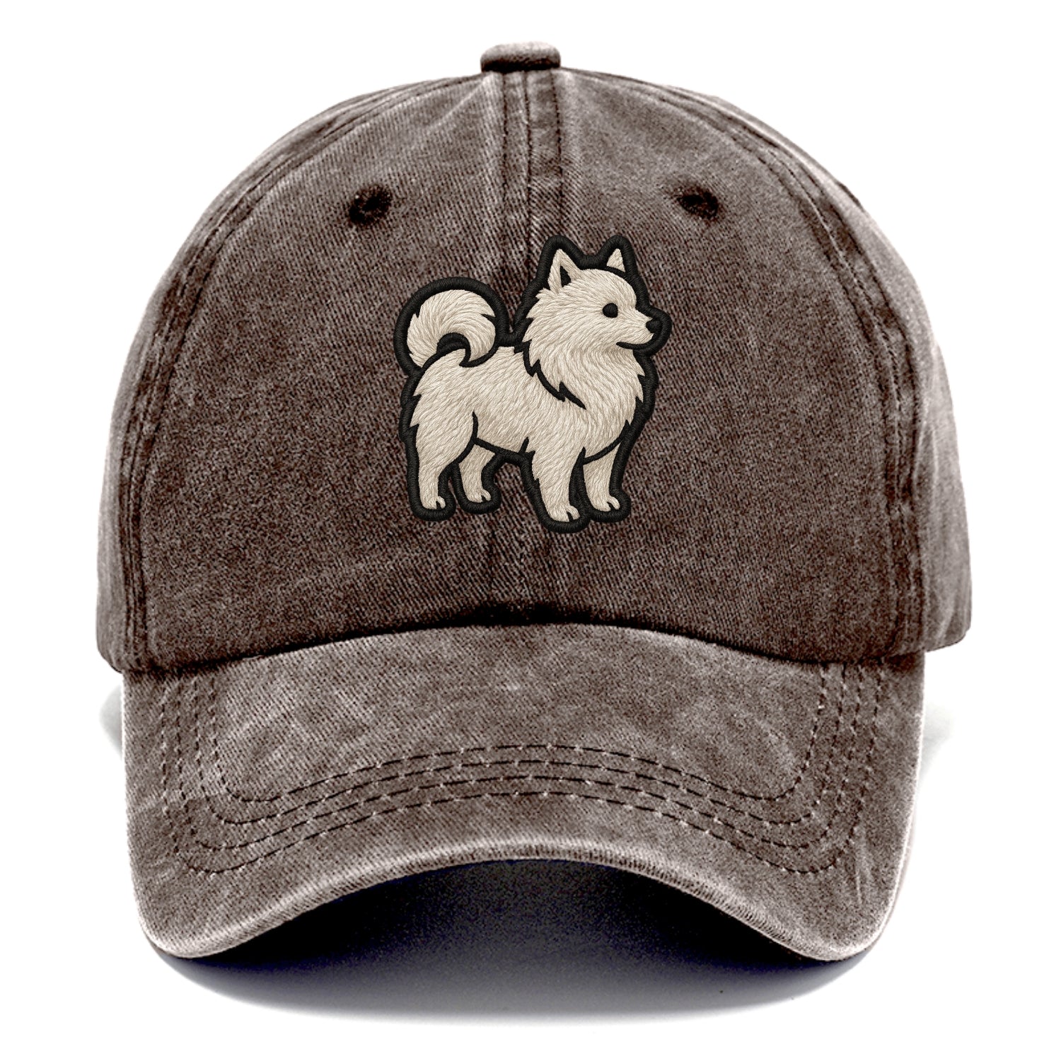 Japanese Spitz - Contemporary white spit - Classic Cap - Brown