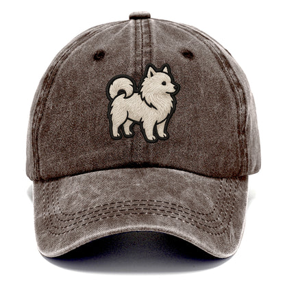 Japanese Spitz - Contemporary white spit - Classic Cap - Brown