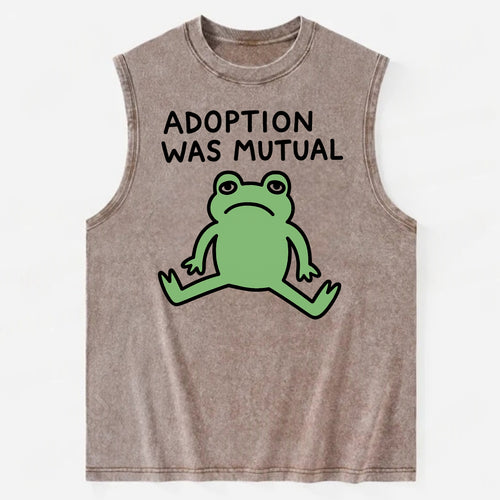 ADOPTION WAS MUTUAL | Animal choosing human - Vintage Washed Tank