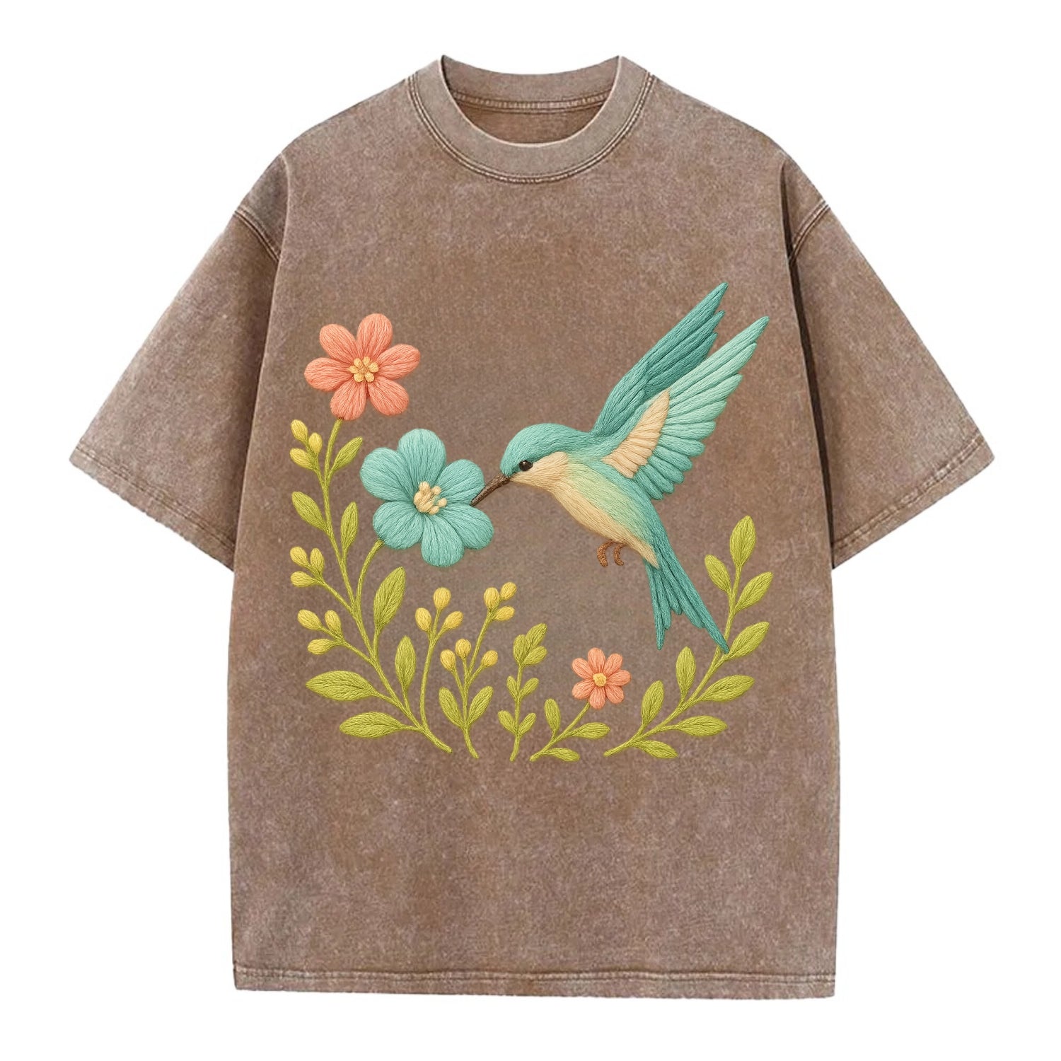 Mint Bee-Eater - Vintage T-shirt - Brown