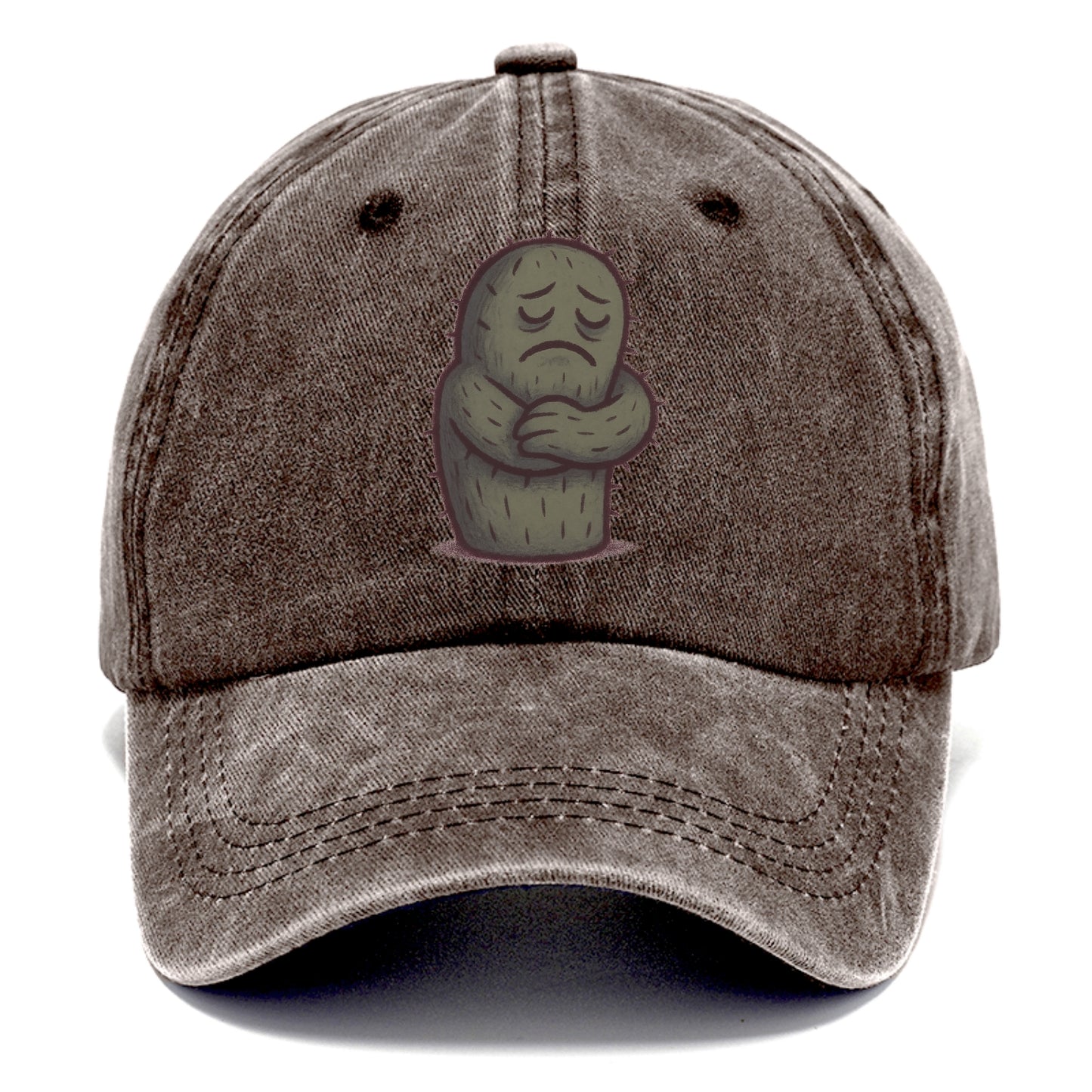SINGLE IS VALID | Content cactus hugging itself - Classic Cap - Brown