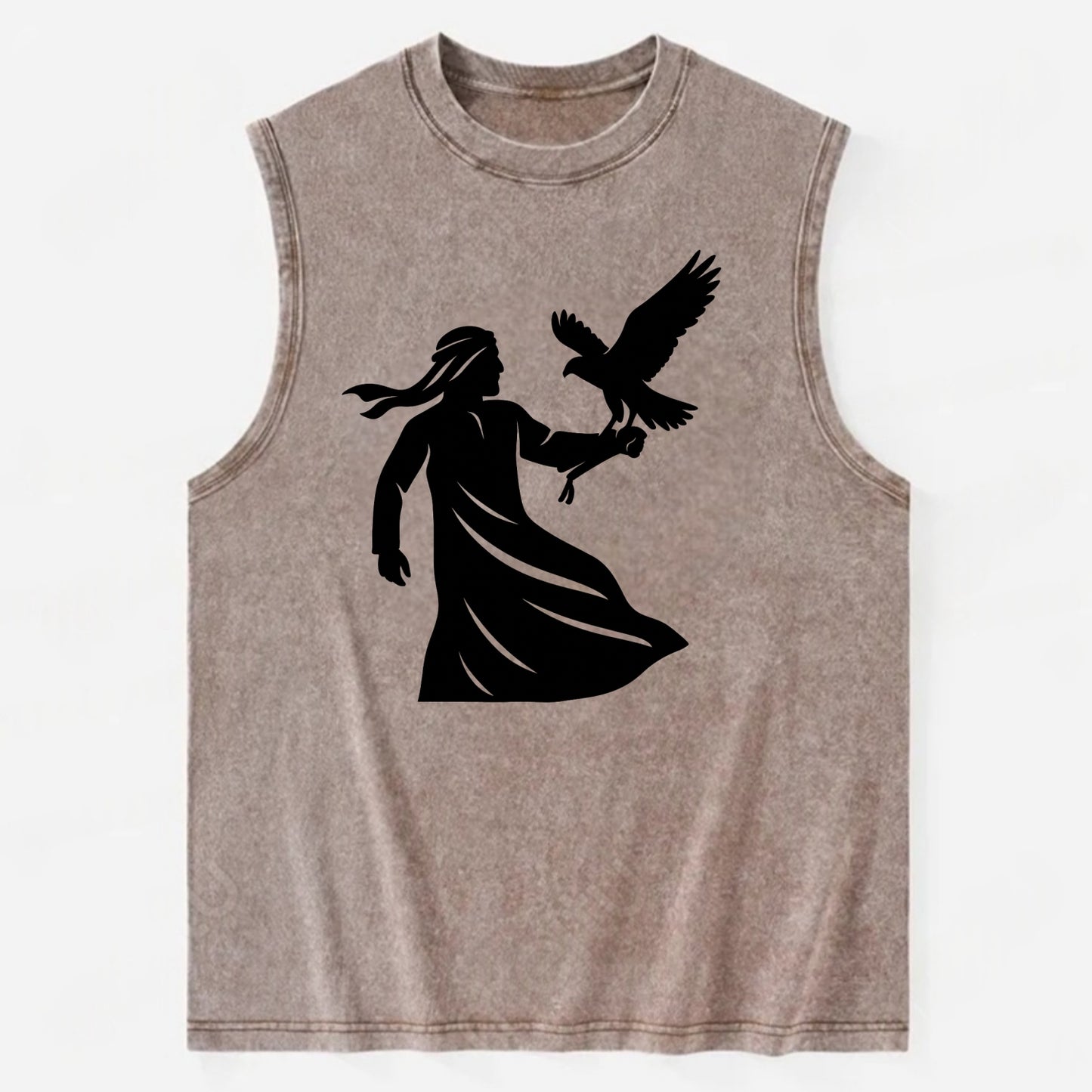 Arabian falconer with bird - Vintage Washed Tank - Brown