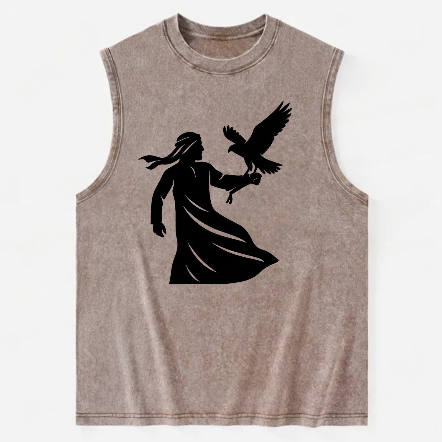 Arabian falconer with bird - Vintage Washed Tank - Brown