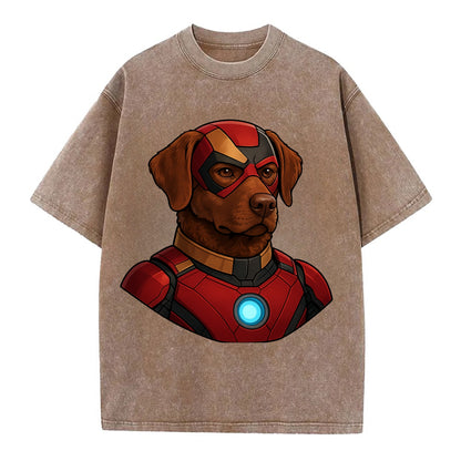 Chesapeake Bay Retriever Loyal Hero  - V Vintage T-shirt - Brown