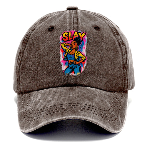 Empowered figure striking confident pose - slay culture, fierce and fabulous energy - Classic Cap