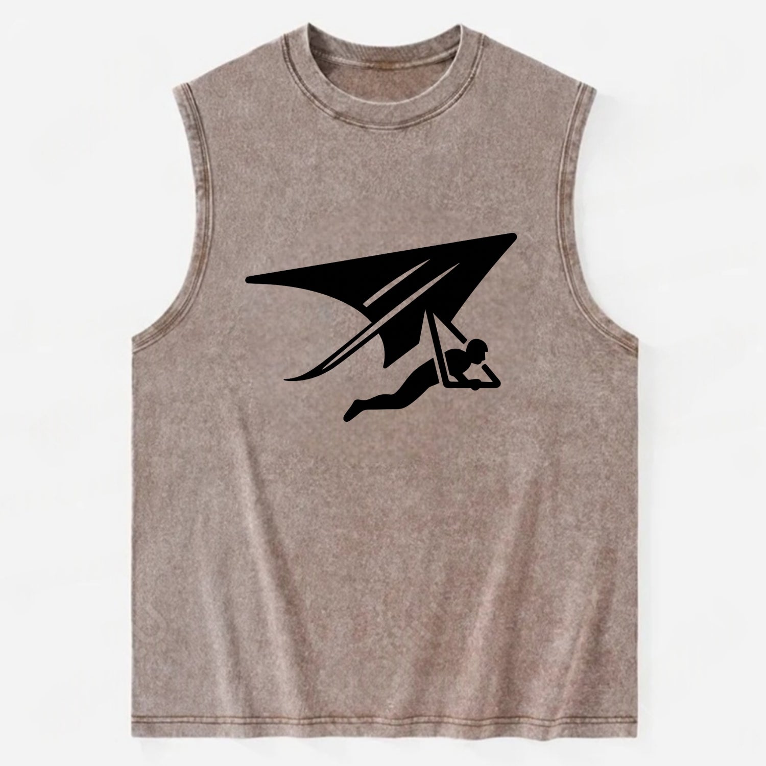 Hang glider soaring - Vintage Washed Tank - Brown