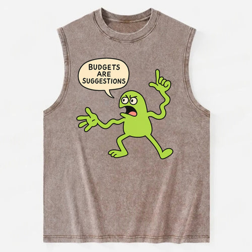 BUDGETS ARE SUGGESTIONS | Rebellious calculator - Vintage Washed Tank
