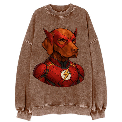 Vizsla Speed Hero  - Vintage Sweatshirt - Brown