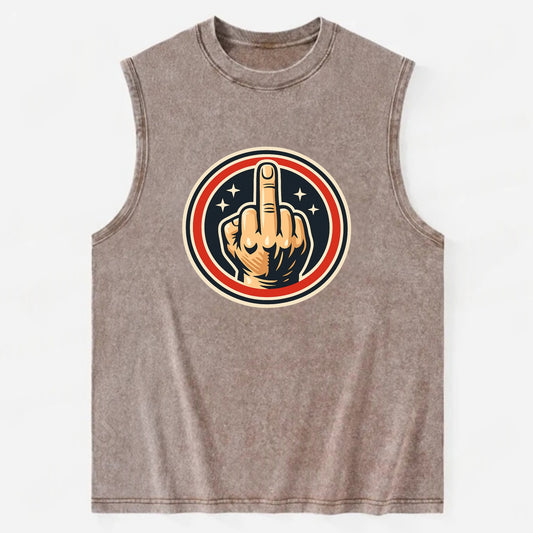 Defiant Spirit Emblem - Vintage Washed Tank - Brown