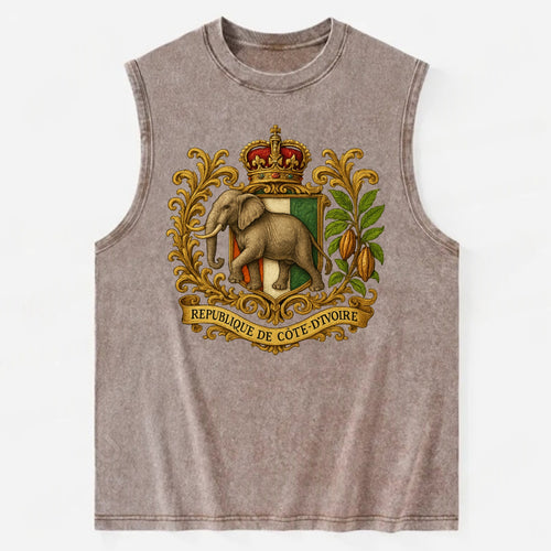 Ivory Coast Heritage Badge  - Vintage Washed Tank