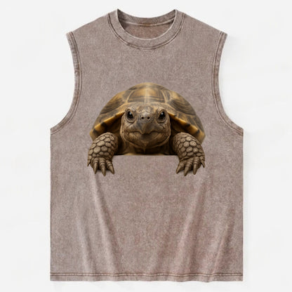 Tortoise  - Vintage Washed Tank - Brown