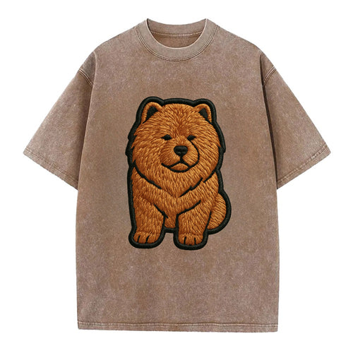 Chow Chow - Trendy lion-mane design with - Vintage T-shirt