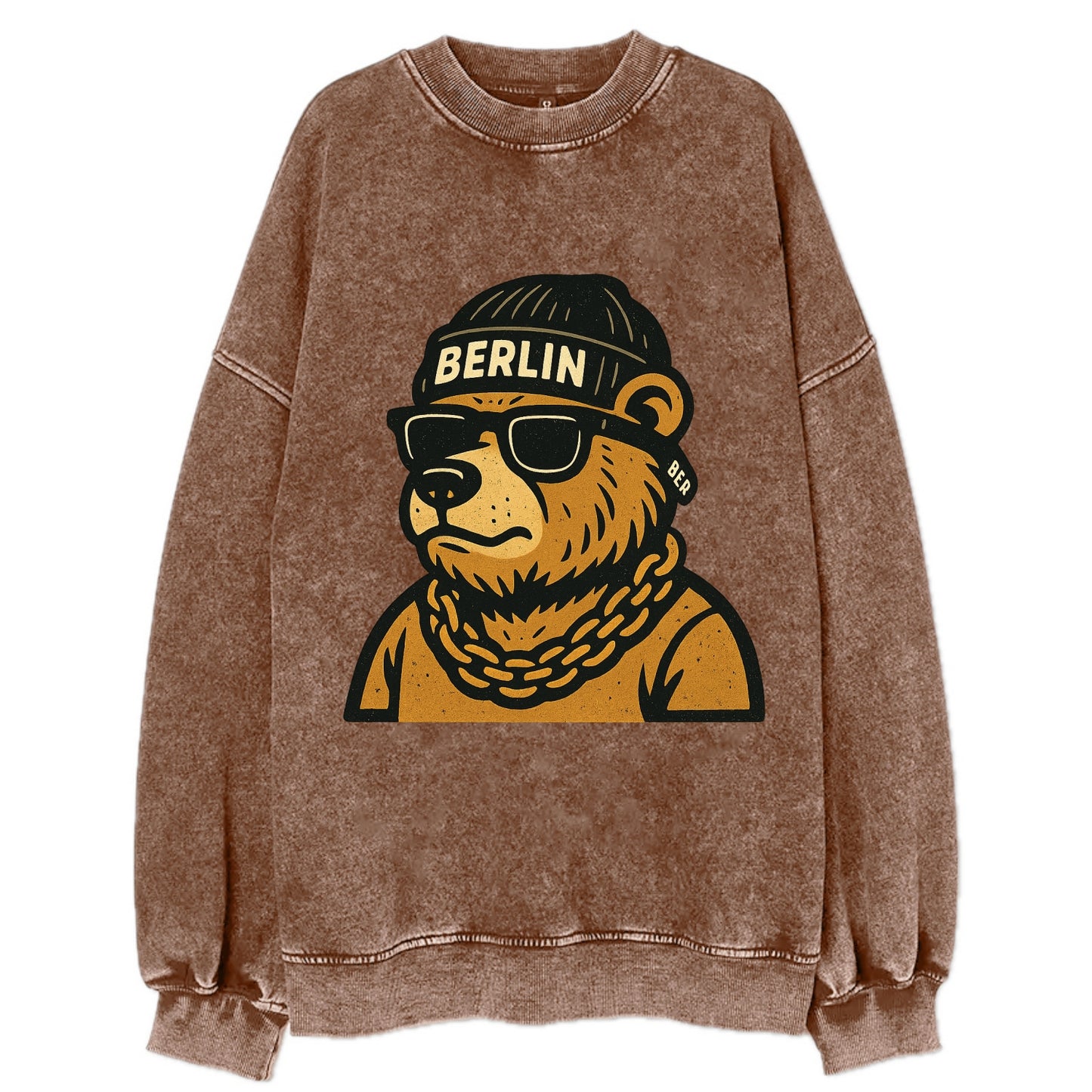 Berlin Bear - Vintage Sweatshirt - Brown