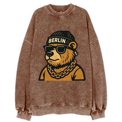 Berlin Bear - Vintage Sweatshirt - Brown