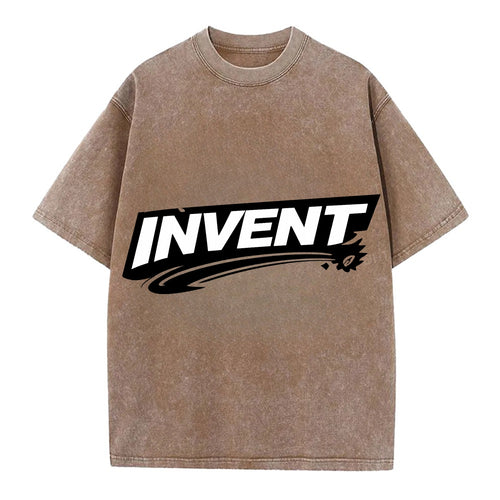 Bold typography design - INVENT - creating new things, originating - Vintage T-shirt