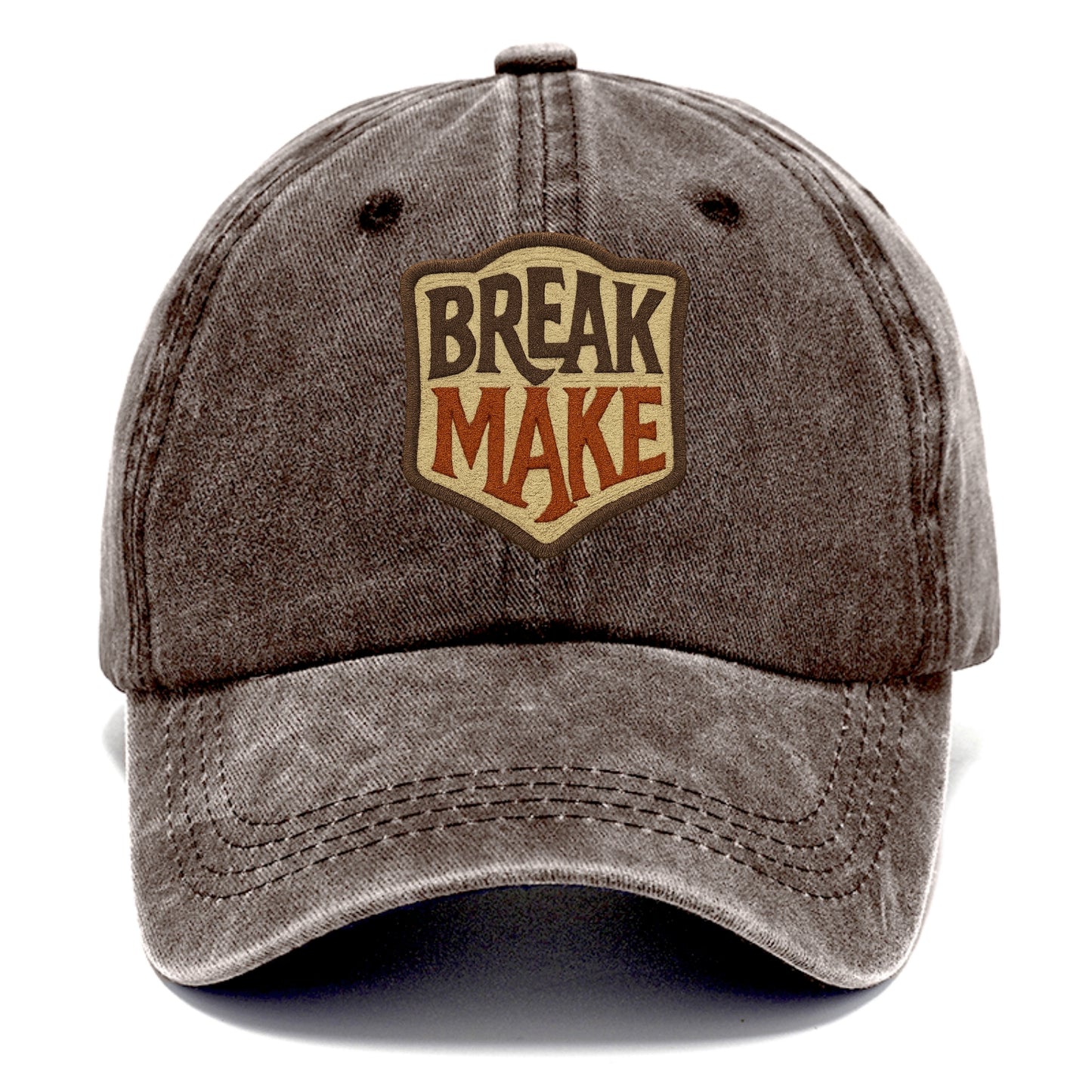 BREAK;MAKE THE RULES Rebel Red Snapback - Classic Cap - Brown
