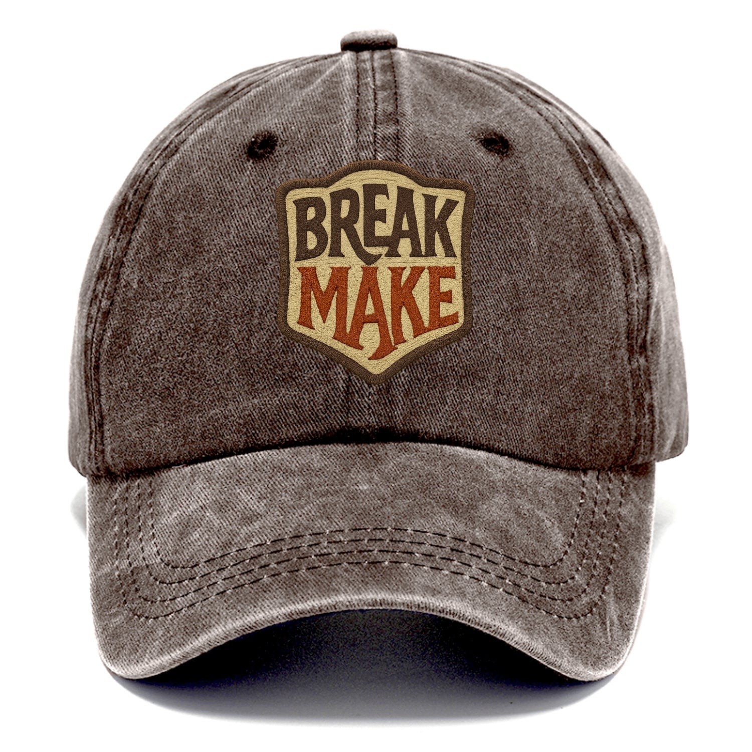 BREAK;MAKE THE RULES Rebel Red Snapback - Classic Cap - Brown