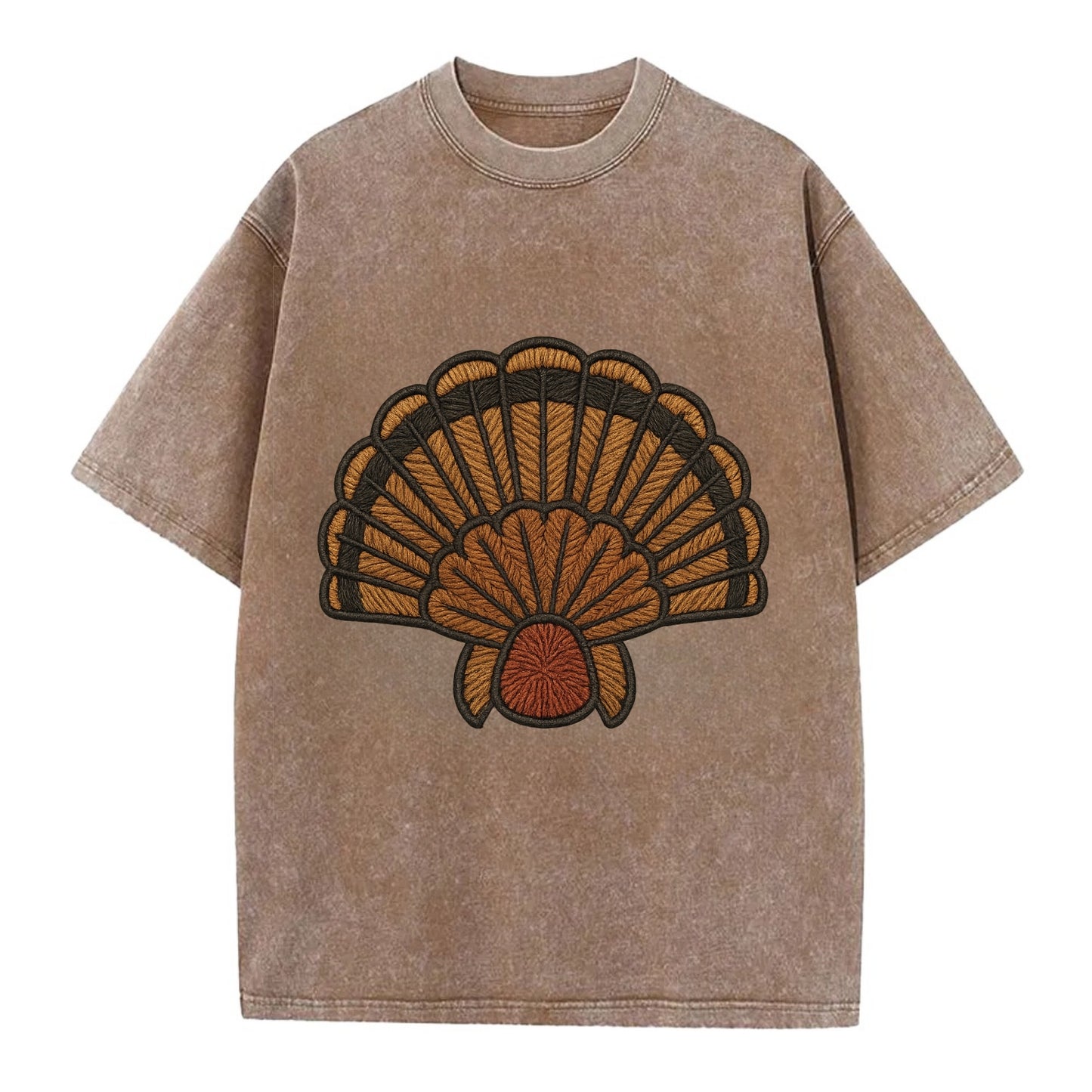 Turkey Feather  - Vintage T-shirt - Brown