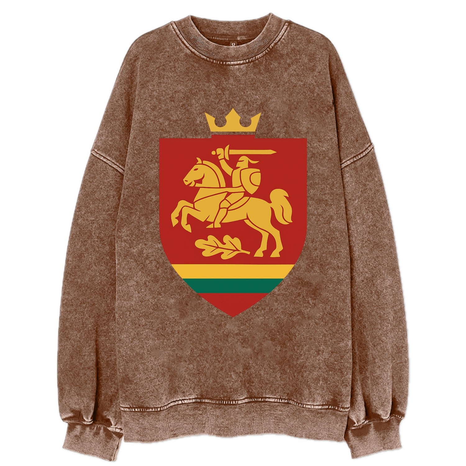 Lithuania Royal Logo  - Vintage Sweatshirt - Brown