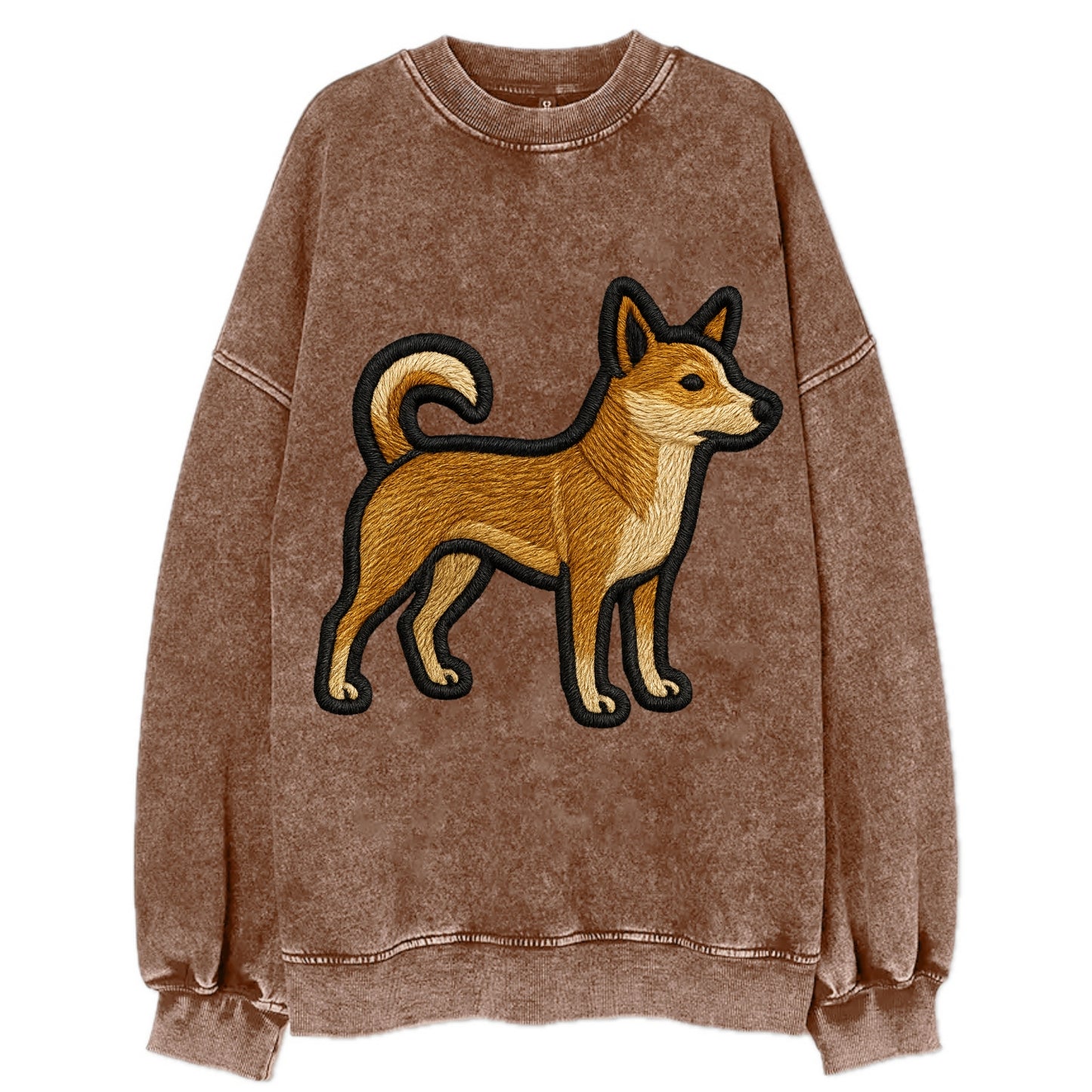 Norwegian Lundehund - Modern puffin hunt - Vintage Sweatshirt - Brown