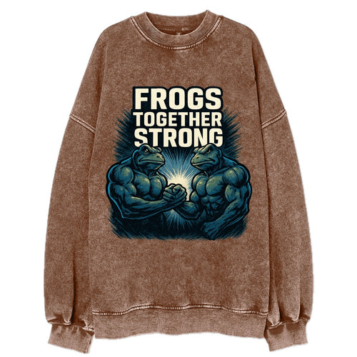 Frogs Together Strong 4 - Vintage Sweatshirt