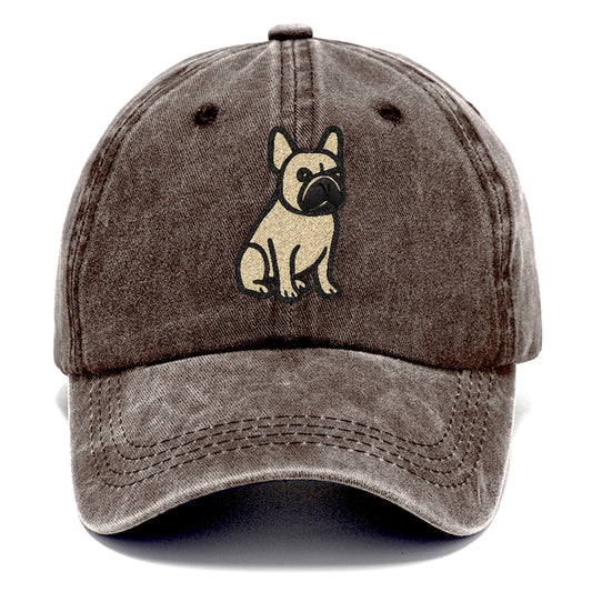 French Bulldog Fawn Colored Clean Sitting Pose Classic Cap - Brown