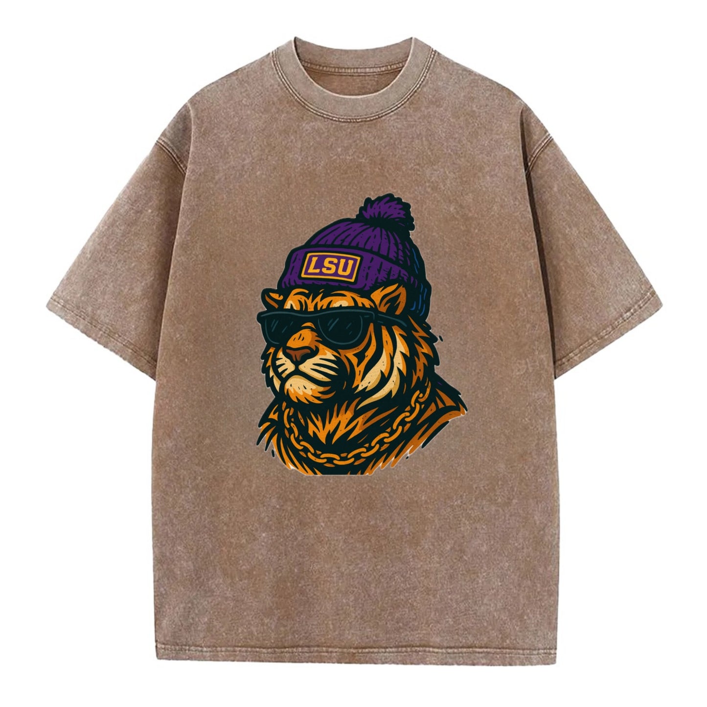 LSU Mike Tiger - Vintage T-shirt - Brown