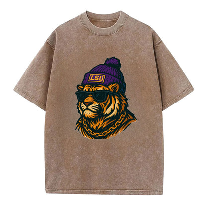 LSU Mike Tiger - Vintage T-shirt - Brown