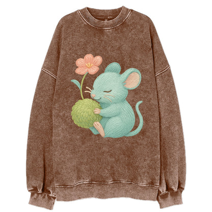 Mint Mouse - Vintage Sweatshirt - Brown