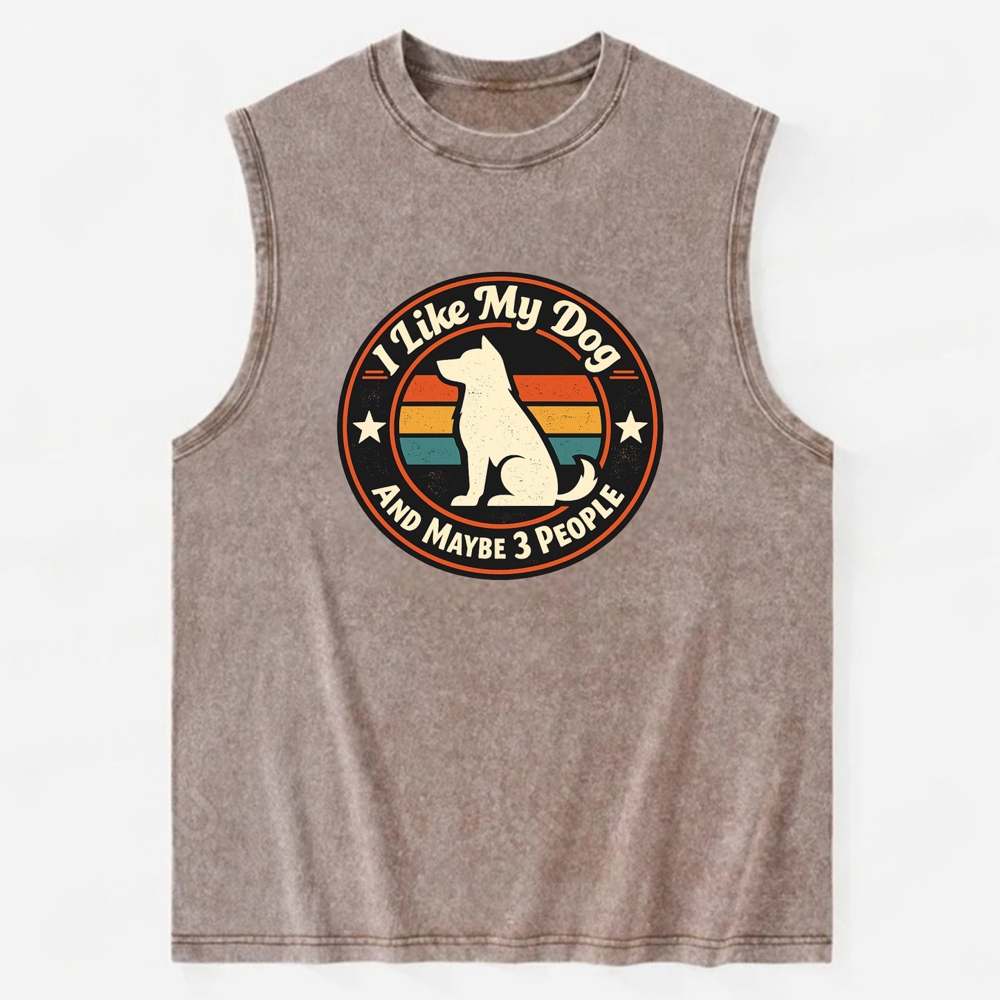 Canine Companion Crew - Vintage Washed Tank - Brown