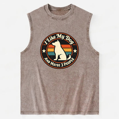 Canine Companion Crew - Vintage Washed Tank - Brown