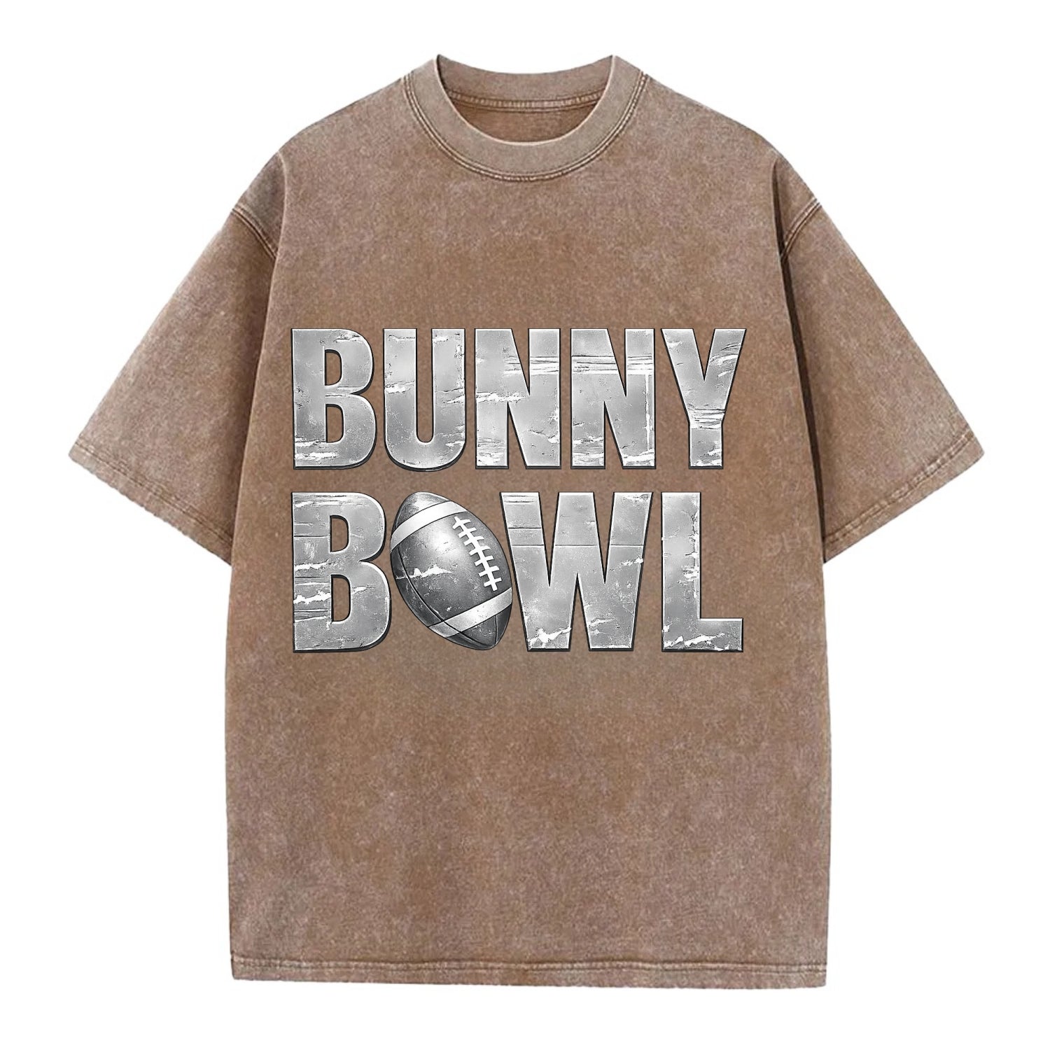 Bunny Bowl - Vintage T-shirt - Brown