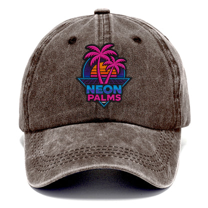 Neon Palms - Classic Cap - Brown
