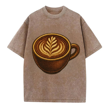 Latte Art  - Vintage T-shirt - Brown