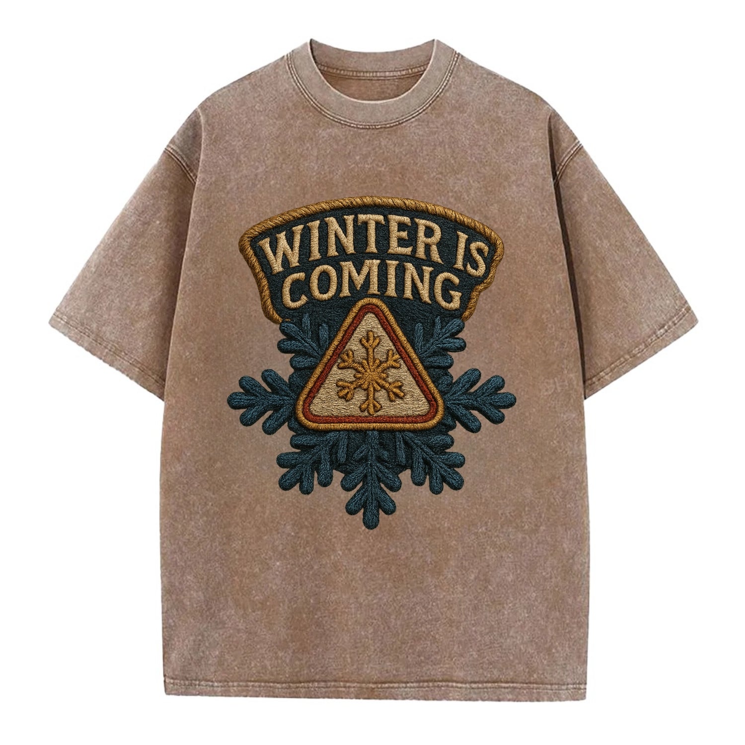 Winter Is Coming  - Vintage T-shirt - Brown