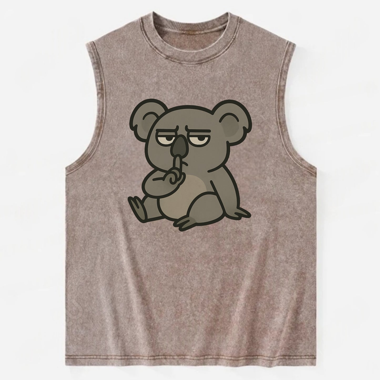 The Koala Judging - Vintage Washed Tank - Brown