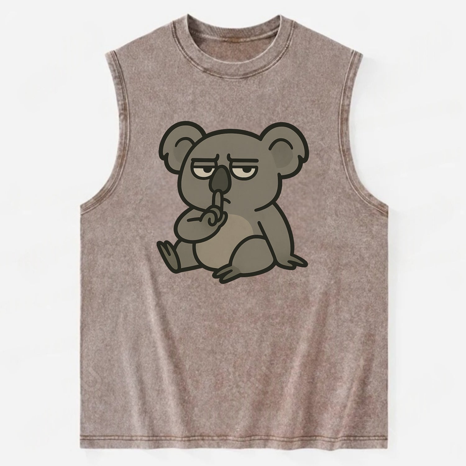 The Koala Judging - Vintage Washed Tank - Brown