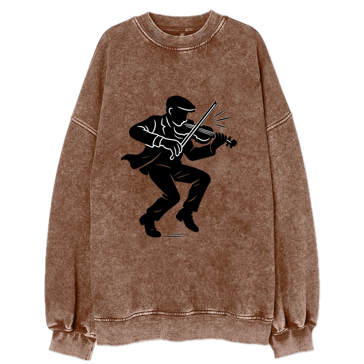 Irish folk musician traditional jig - Vintage Sweatshirt - Brown