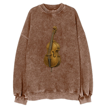 Acoustic Bass  - Vintage Sweatshirt - Brown