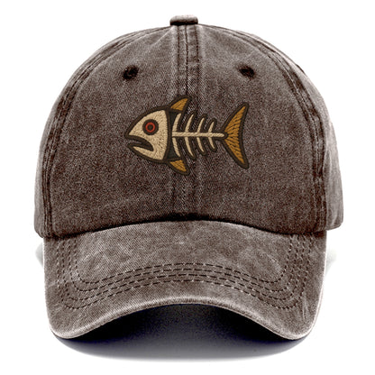 Fish Skeleton  - Classic Cap - Brown