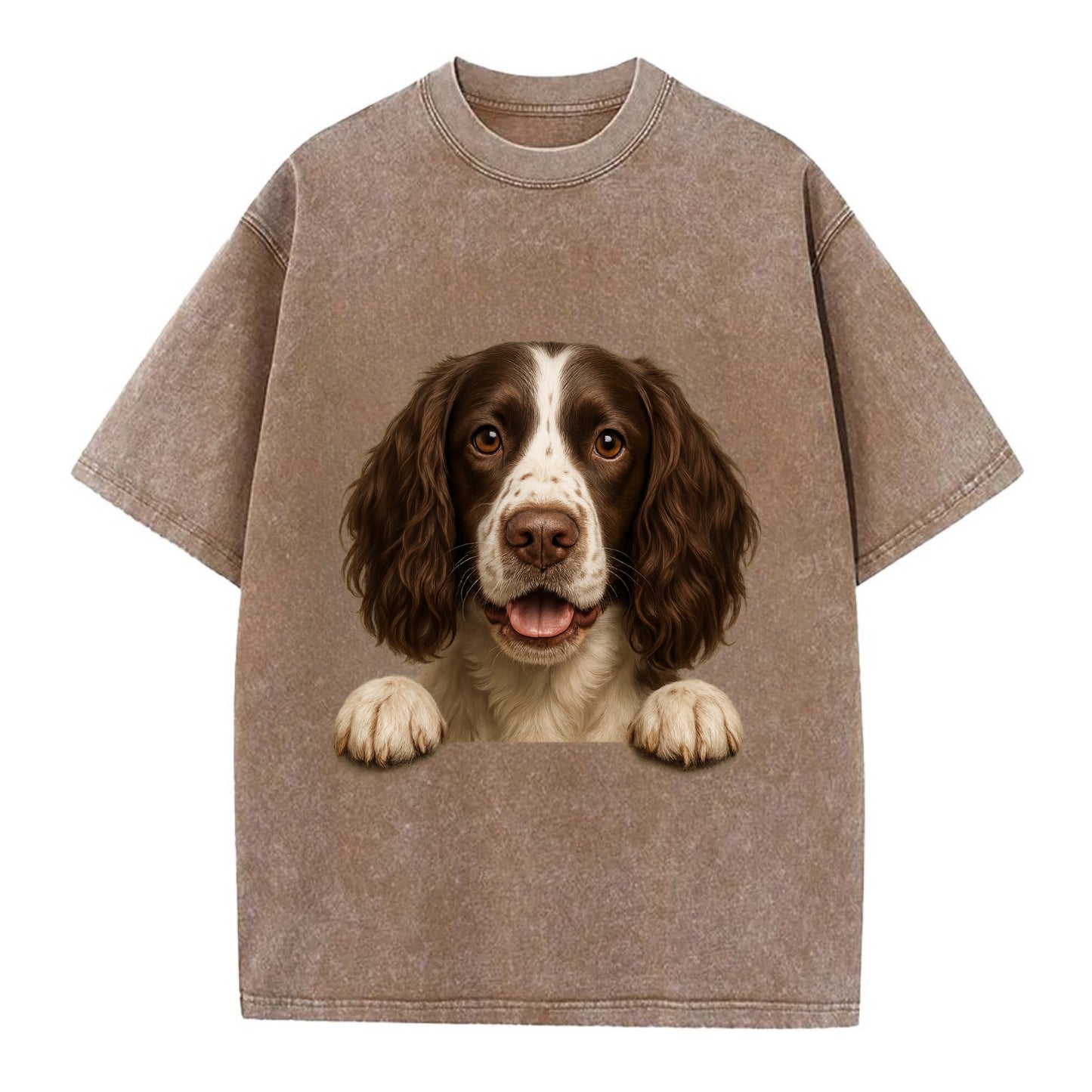 English Springer Spaniel  - Vintage T-shirt - Brown