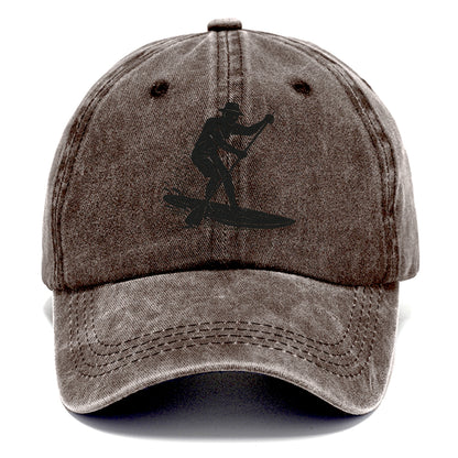 Stand-up paddleboarder on calm water - Classic Cap - Brown