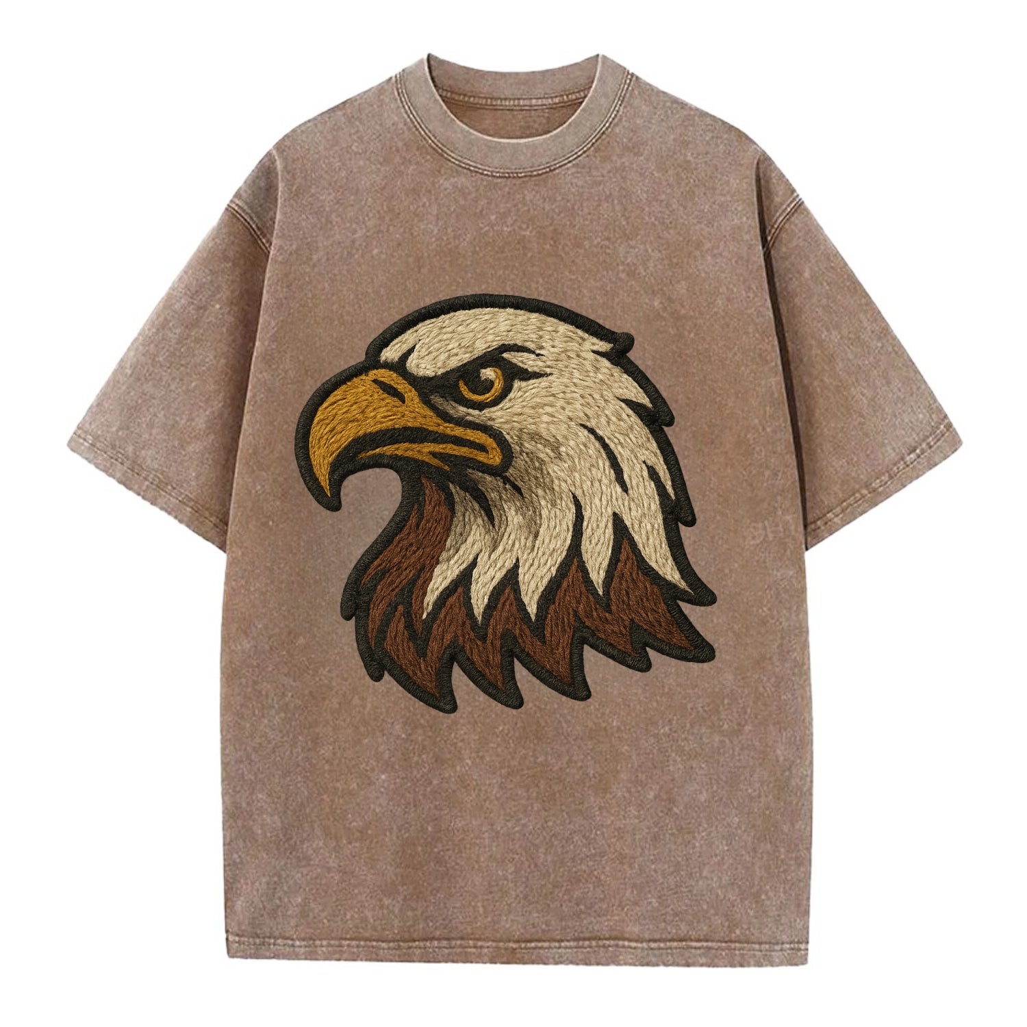 American Eagle Head  - Vintage T-shirt - Brown