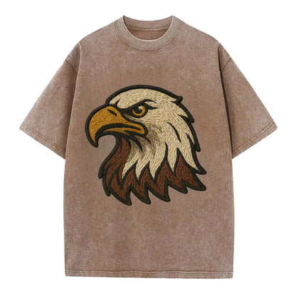 American Eagle Head  - Vintage T-shirt - Brown