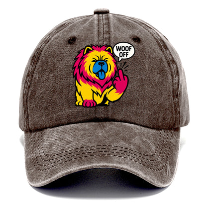 Chow Chow with lion mane and blue-black tongue, fluffy dignified paw up with sass - Classic Cap - Brown