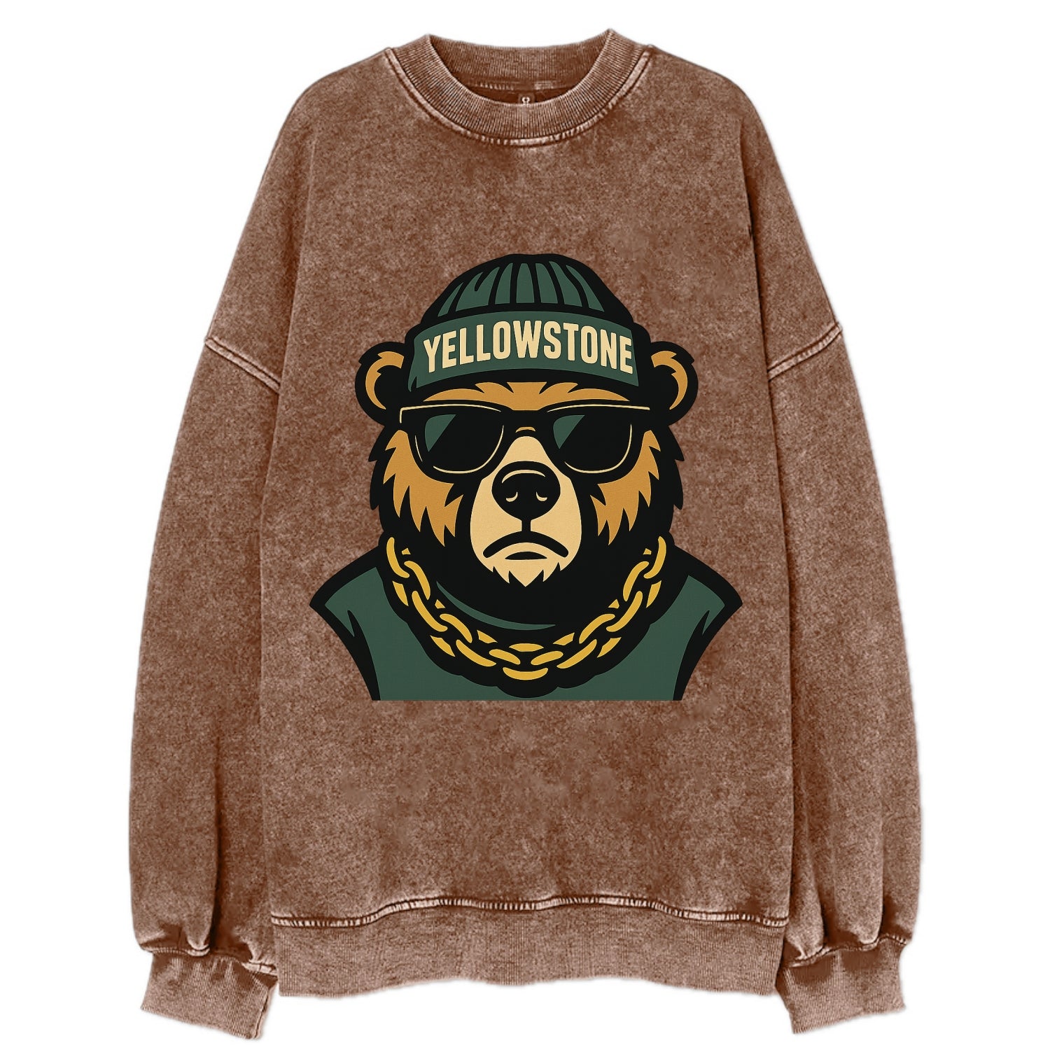 Yellowstone Bear - Vintage Sweatshirt - Brown