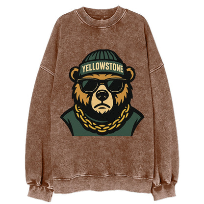 Yellowstone Bear - Vintage Sweatshirt - Brown