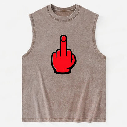 Bold Defiance Icon - Vintage Washed Tank - Brown
